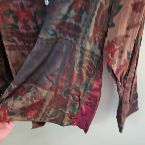 VINTAGE Anne Pinkerton APE 70s Stylish Comfortable Eclectic Unique Blouse Medium - Picture 8 of 12